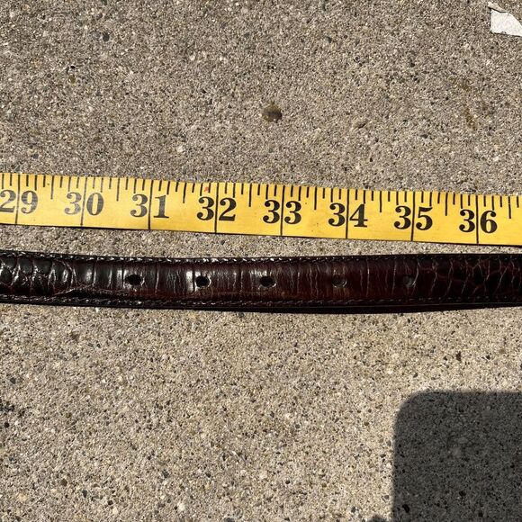 Brighton Brown Braided Leather Belt Silver Buckle & Accents L/34 - Picture 8 of 16